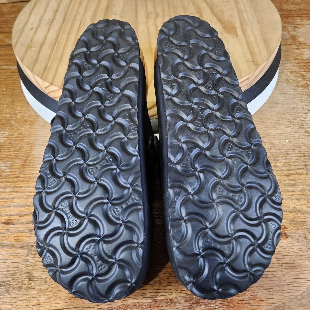 Birkenstock Boston Soft Footbed Clog Shoes Womens Size 9 40 Black Faux Leather - Picture 7 of 8